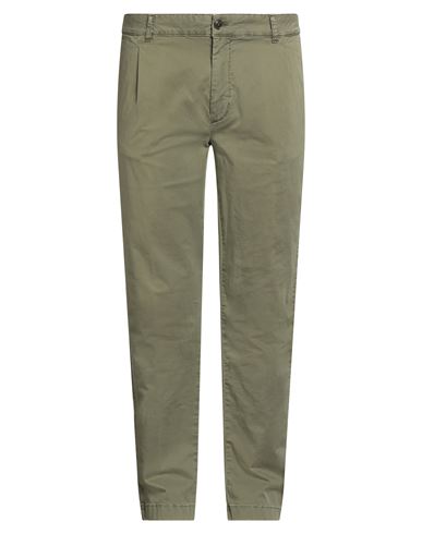 Barmas Man Pants Military Green Size 40 Cotton, Elastane In Green