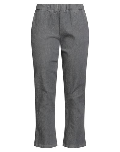 The M .. Woman Jeans Charcoal Size M Cotton, Elastane In Gray