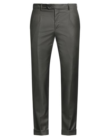 Barba Napoli Man Pants Military Green Size 38 Virgin Wool In Green