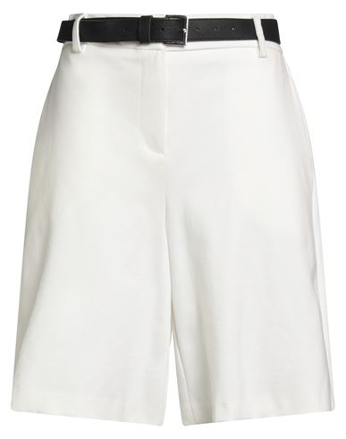 Tensione In Woman Shorts & Bermuda Shorts White Size M Polyester, Polyamide, Elastane In White