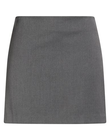 Tensione In Woman Mini Skirt Grey Size M Polyester, Viscose, Elastane In Gray