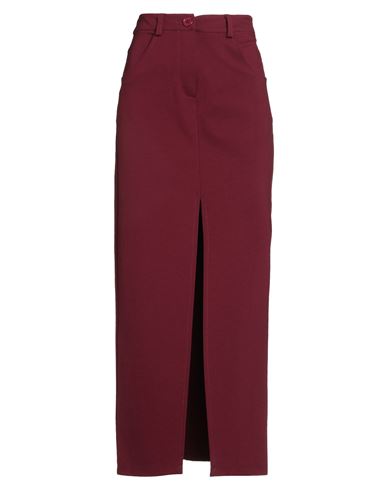 Motel Woman Maxi Skirt Burgundy Size Xs Viscose, Polyamide, Elastane In Red