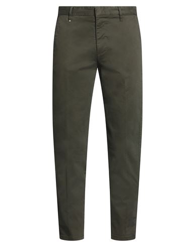 Berna Man Pants Military Green Size 32 Cotton, Elastane In Green