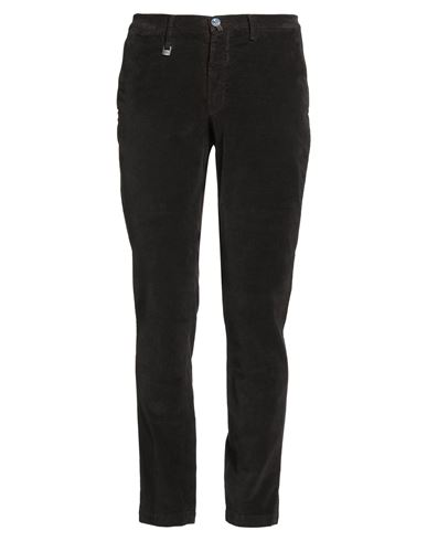 Barbati Man Pants Dark Brown Size 34 Cotton, Elastane In Black