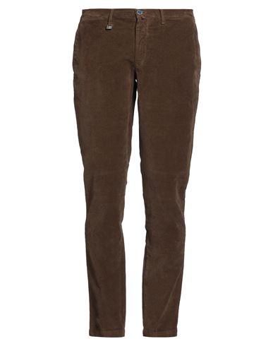 Barbati Man Pants Brown Size 34 Cotton, Elastane In Brown