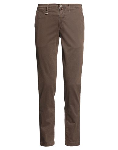 Barbati Man Pants Brown Size 30 Cotton, Elastane In Brown