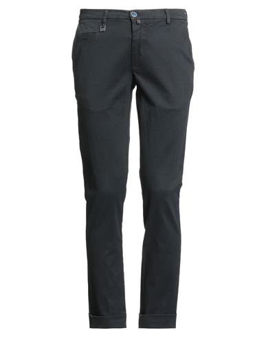 Barbati Man Pants Charcoal Size 30 Cotton, Elastane In Blue