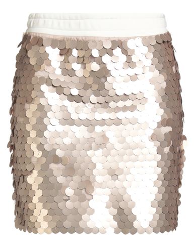Ice Play Woman Mini Skirt Platinum Size M Cotton, Polyester In Brown