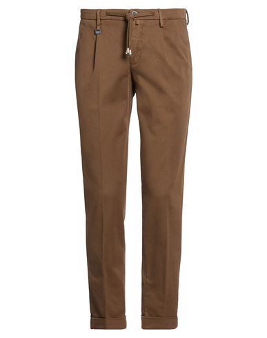 Barbati Man Pants Brown Size 40 Cotton, Elastane In Brown