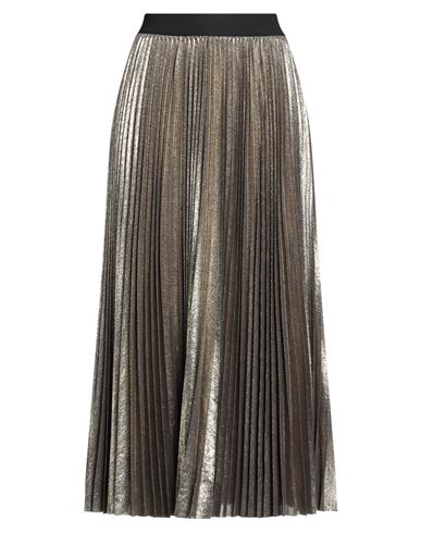 Weekend Max Mara Woman Midi Skirt Gold Size Xxl Polyester In Gray