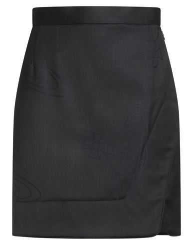 Vivienne Westwood Woman Mini Skirt Black Size 6 Virgin Wool In Black