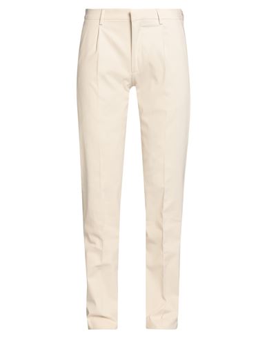 Moorer Man Pants Cream Size 38 Cotton, Wool, Elastane In Neutral