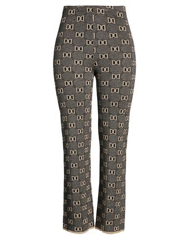 Daniela Drei Woman Pants Black Size 16 Viscose, Polyamide, Polyester In Gray