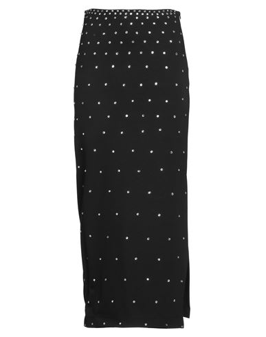 Tensione In Woman Maxi Skirt Black Size M Viscose, Nylon, Elastane In Black