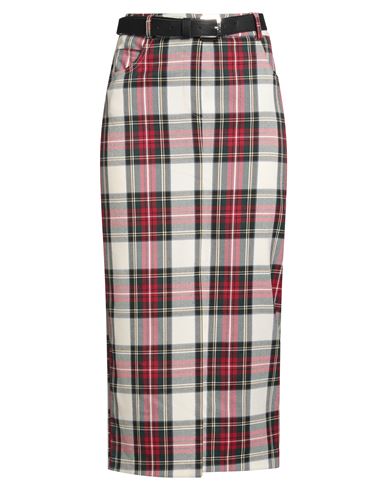 Tensione In Woman Midi Skirt Red Size M Polyester, Viscose, Elastane In Multi