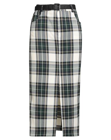 Tensione In Woman Midi Skirt Dark Green Size M Polyester, Viscose, Elastane In Multi