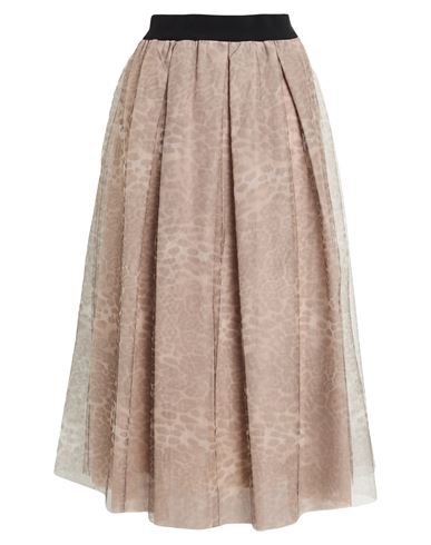 Tensione In Woman Midi Skirt Light Brown Size M Polyester In Brown