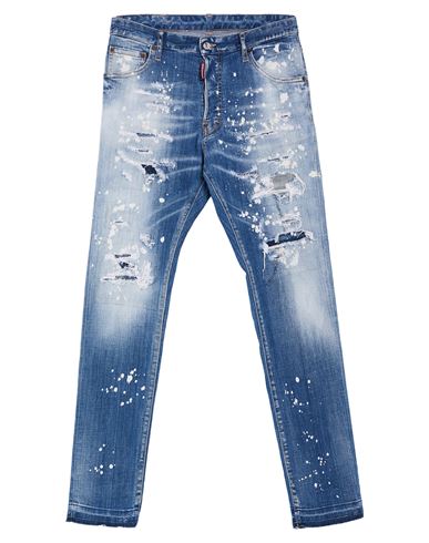 Dsquared2 Man Jeans Blue Size 38 Cotton, Elastane In Blue