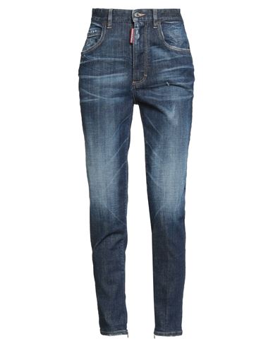 Dsquared2 Woman Jeans Blue Size 10 Cotton, Polyester, Elastane In Blue