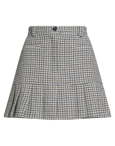 Max & Co . Pony Ride Woman Mini Skirt Grey Size 12 Wool, Polyester, Acrylic, Polyamide, Viscose In Gray