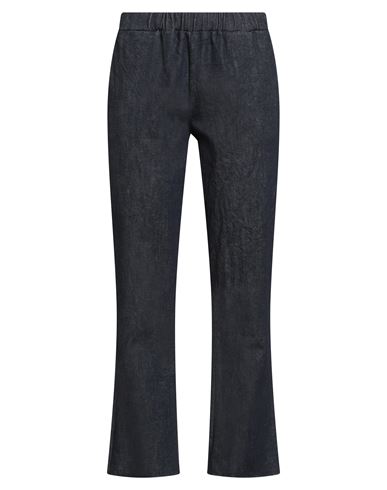 The M .. Woman Jeans Blue Size L Cotton, Elastane In Black