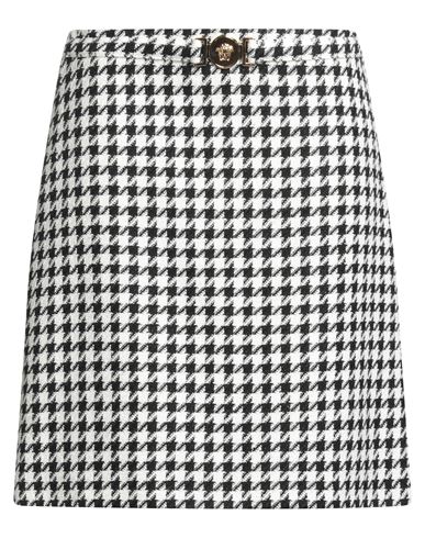 Versace Woman Mini Skirt Black Size 6 Cotton, Polyester In Black