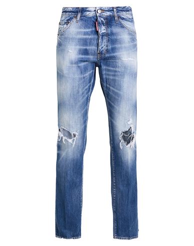 Dsquared2 Man Jeans Blue Size 38 Cotton In Blue