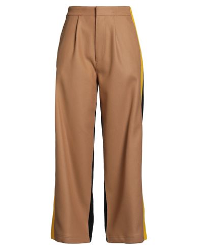 Dsquared2 Woman Pants Camel Size L Cotton, Virgin Wool, Polyamide, Elastane In Brown