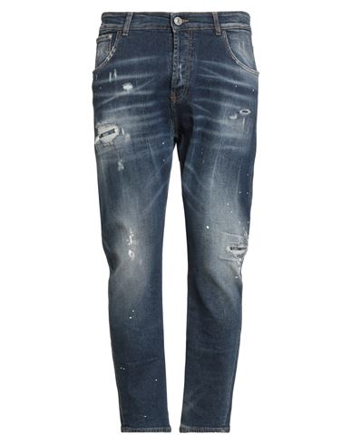 Yes London Man Jeans Blue Size 32 Cotton, Elastane In Blue