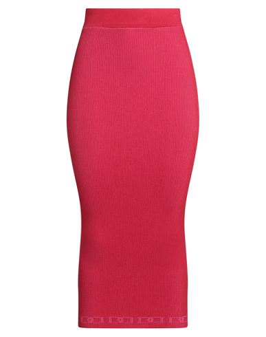 Daniela Drei Woman Midi Skirt Red Size 6 Viscose, Acrylic, Elastane In Red