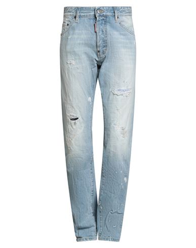 Dsquared2 Man Jeans Blue Size 40 Cotton In Blue
