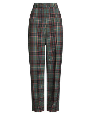 Max & Co . Pony Ride Woman Pants Green Size 12 Polyester, Virgin Wool, Elastane In Multi