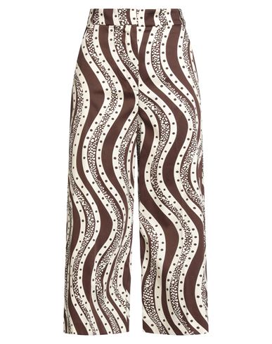 Max & Co . People, Places, Colour Woman Pants Brown Size 12 Cotton, Elastane In Multi