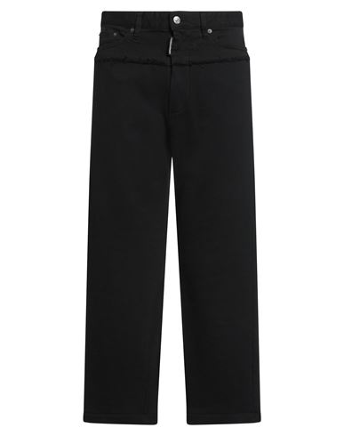 Dsquared2 Denim-panel Cotton Track Pants In Black