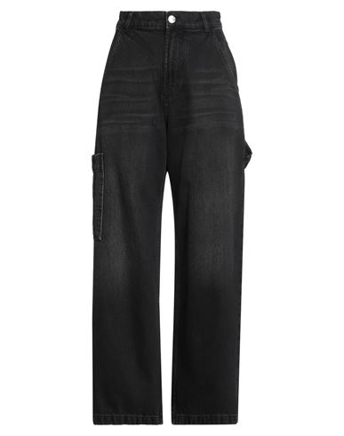 Pinko Woman Jeans Black Size 8 Cotton In Black