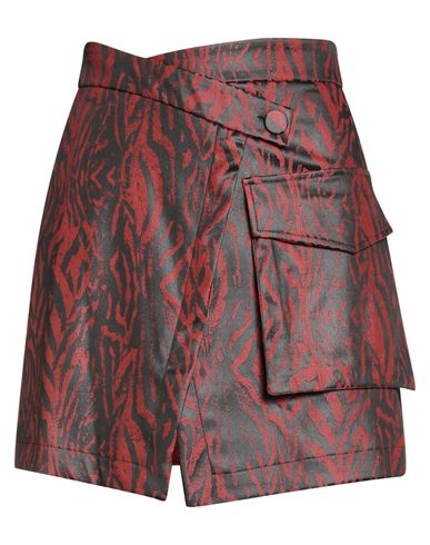 Just Cavalli Woman Mini Skirt Brick Size 10 Polyester, Polyamide, Elastane In Red
