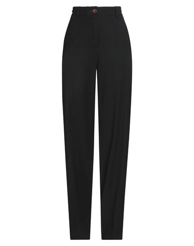 Alysi Crème Woman Pants Black Size 8 Polyester, Viscose, Elastane In Black