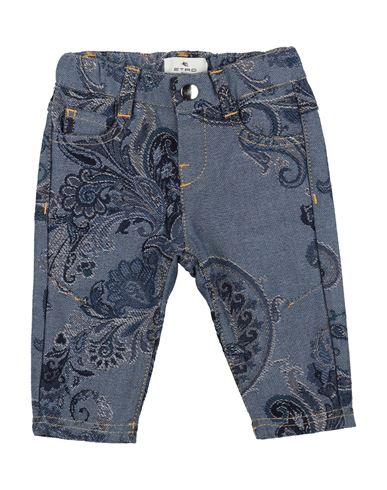 Etro Newborn Girl Pants Blue Size 3 Cotton, Polyester, Polyurethane In Blue