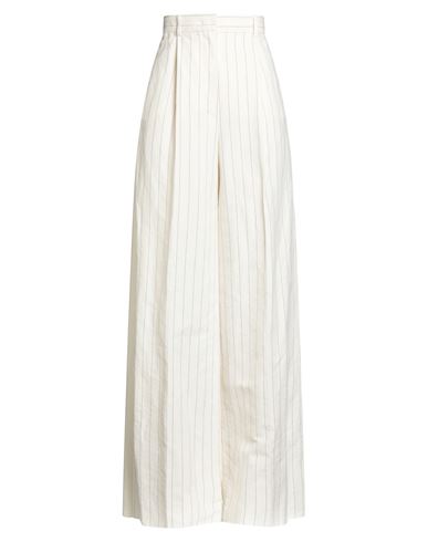 Max Mara Clarion Pinstriped Straight-leg Pants In Neutral