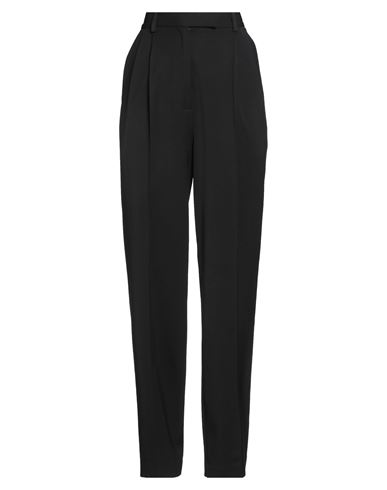 Hache Woman Pants Black Size 6 Polyester, Virgin Wool, Elastane In Black