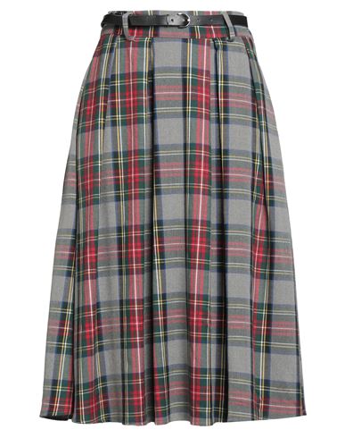 Motel Woman Midi Skirt Grey Size M Polyester, Viscose, Elastane In Gray
