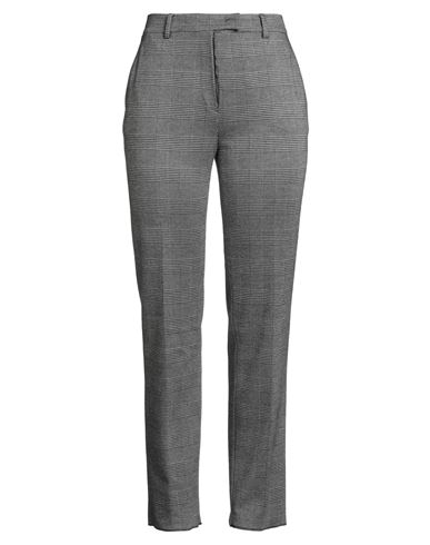 Max Mara Studio Woman Pants Black Size 14 Viscose, Cotton, Polyamide, Elastane In Gray