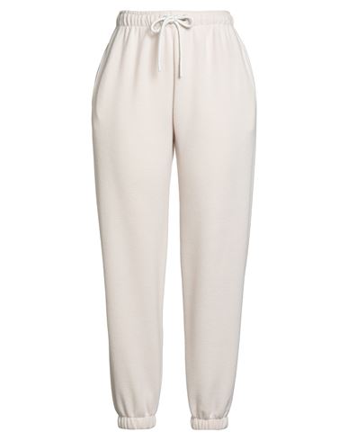 Berna Woman Pants Light Pink Size L Polyester, Viscose, Elastane In White