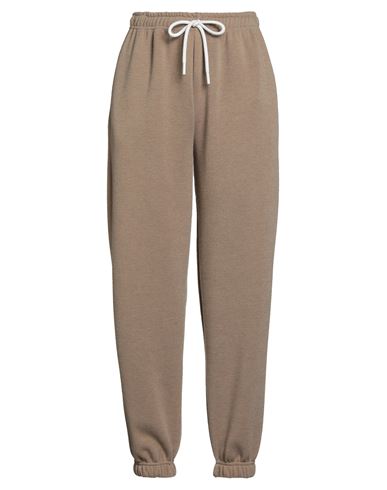 Berna Woman Pants Camel Size L Polyester, Viscose, Elastane In Brown