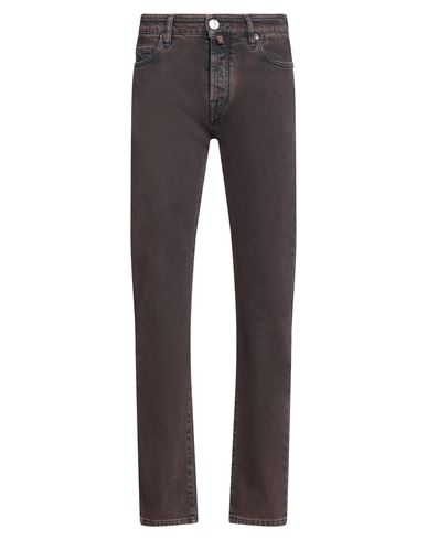 Moorer Man Jeans Chocolate Brown Size 35 Cotton, Elastane In Brown