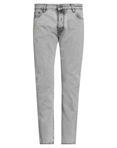 Moorer Man Jeans Light Grey Size 35 Cotton In Gray