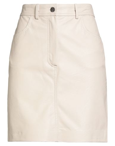 8pm Woman Mini Skirt Beige Size S Polyurethane, Viscose In White