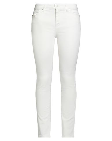 Kiton Woman Jeans White Size 6 Cotton, Elastane In White