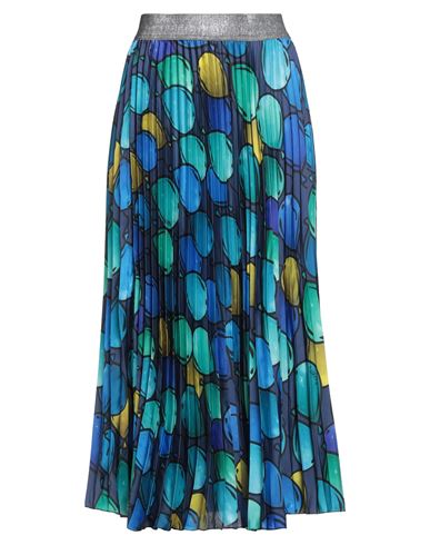 Il The' Delle 5 Woman Midi Skirt Blue Size 6 Polyester In Multi