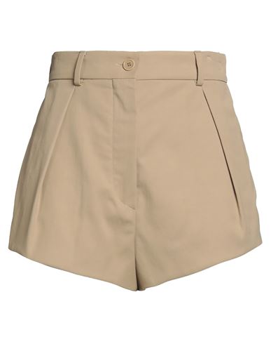 Sportmax Woman Shorts & Bermuda Shorts Sand Size 12 Viscose, Cotton In Brown